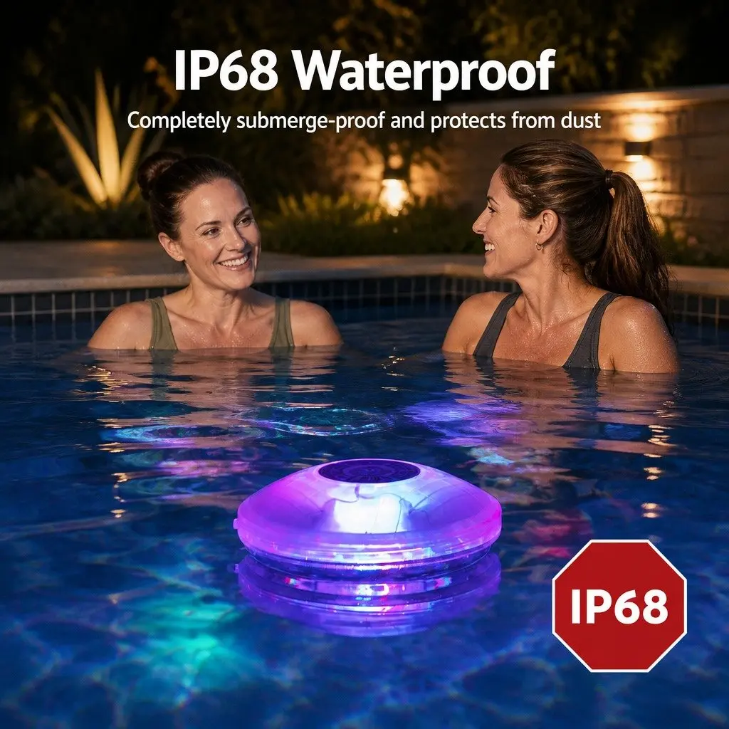 Pool Float Light LED Waterproof 15cm x 14.5cm x 7cm Multicolour