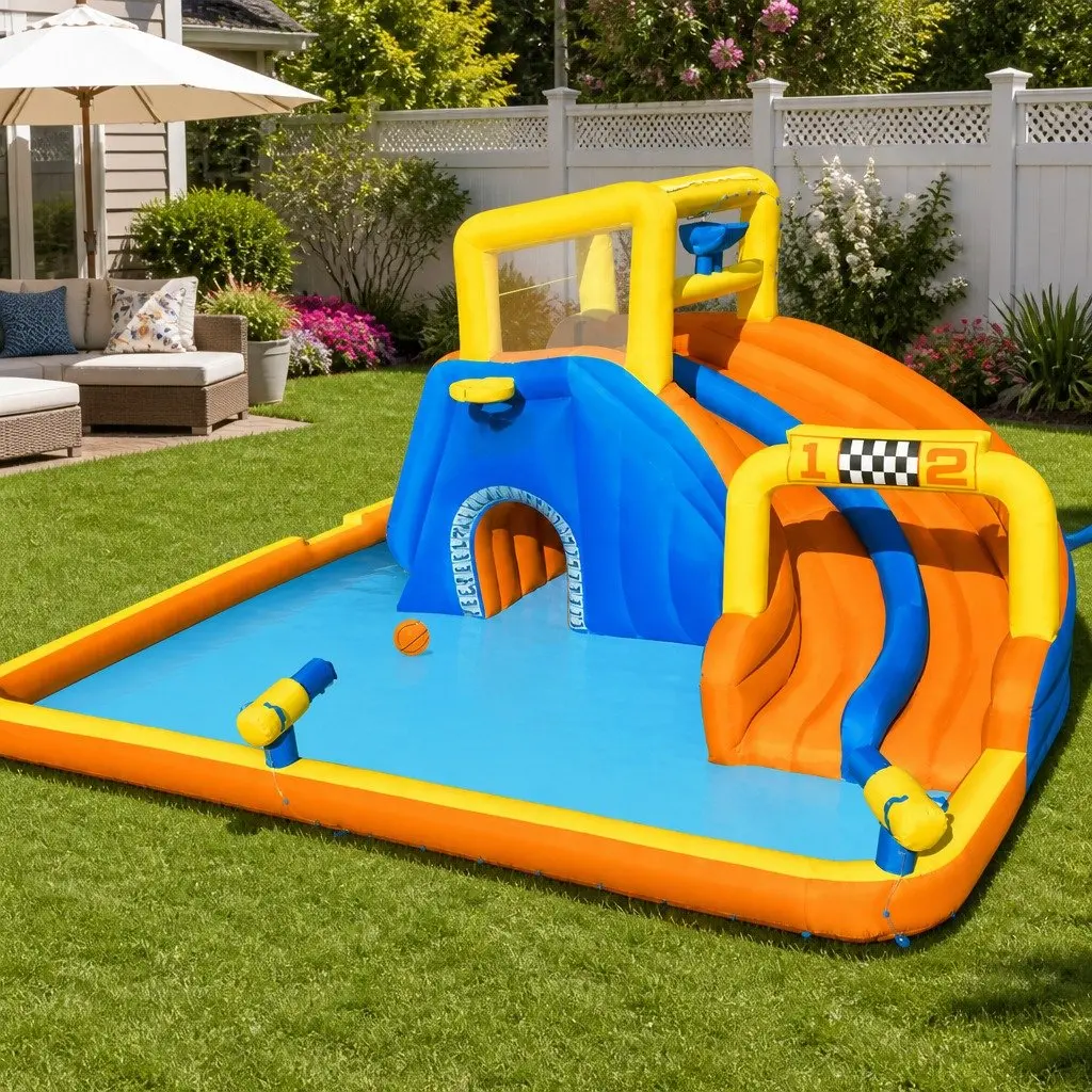 Inflatable Water Slide Park 551x502x265cm