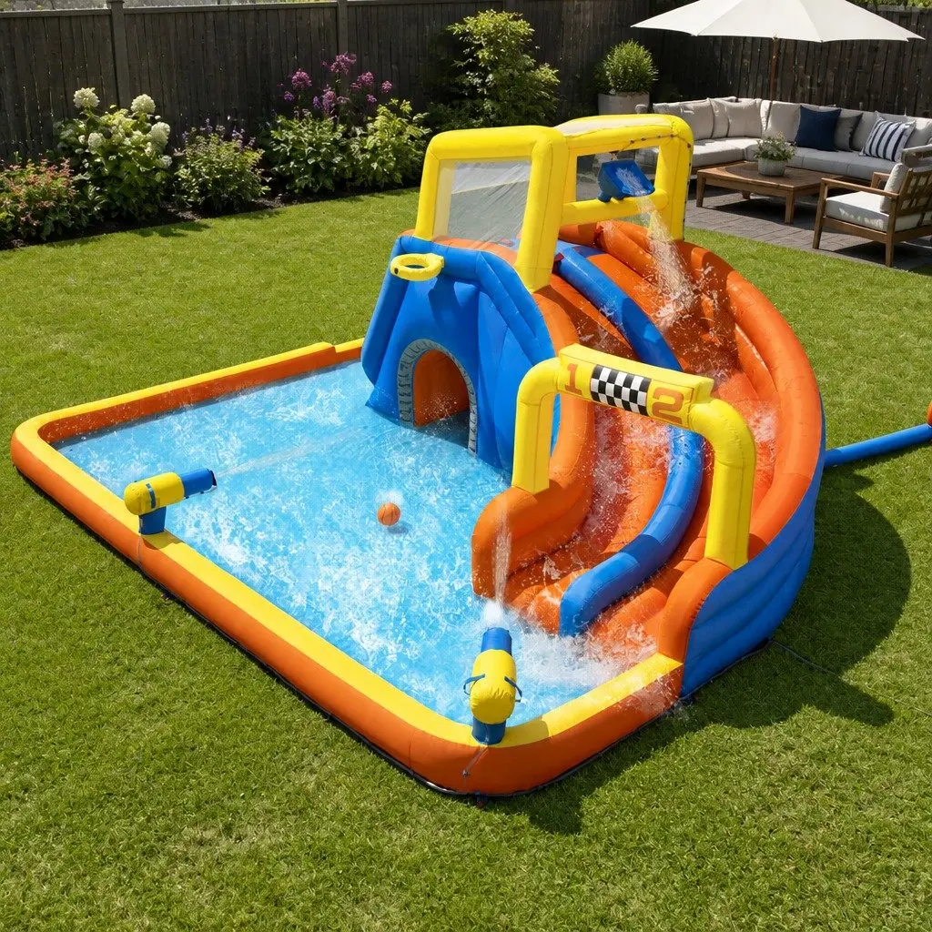 Inflatable Water Slide Park 551x502x265cm