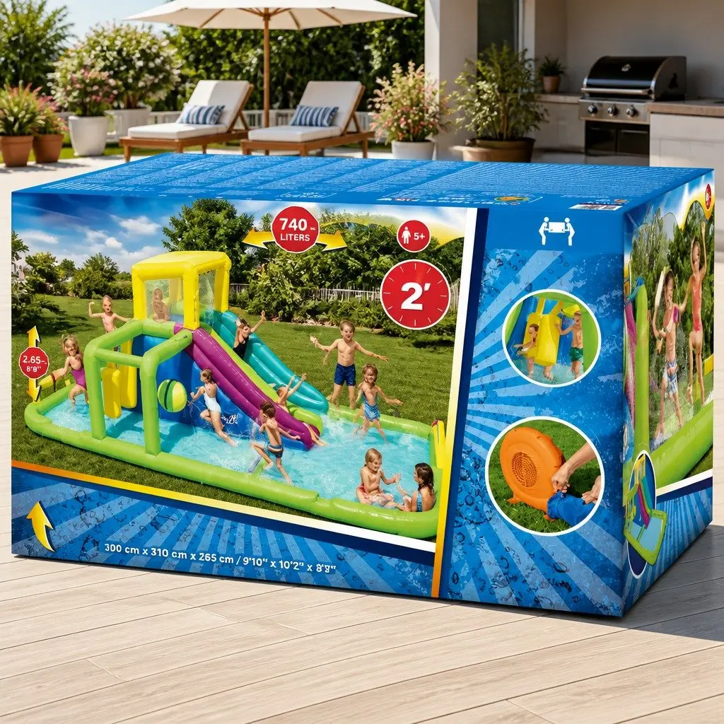 Inflatable Water Slide Park 710x310x265cm