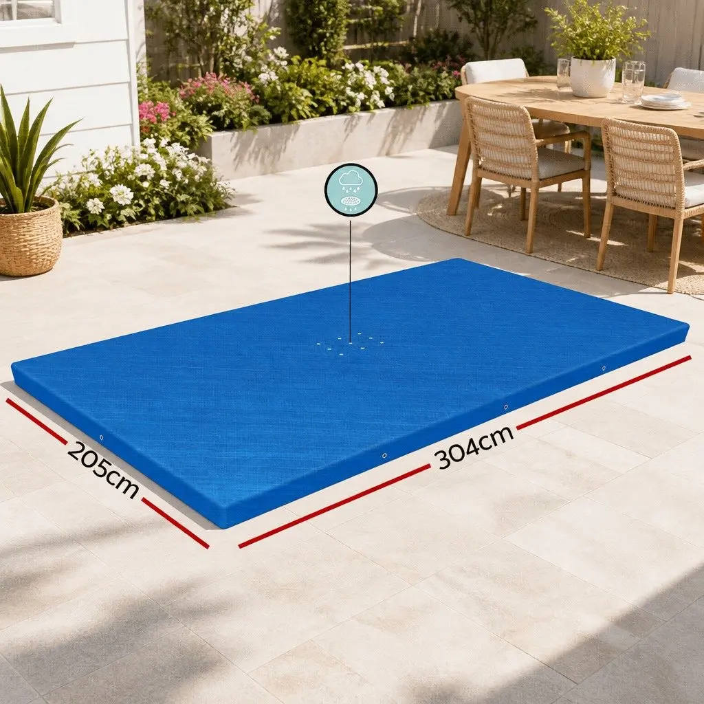 Pool Cover PE 3.04m x 2.05m Multicolour for 3x2.01m Above Ground Swimming Pools