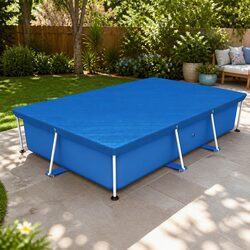 Durable Blue PE Rectangle Pool Cover 264x174cm