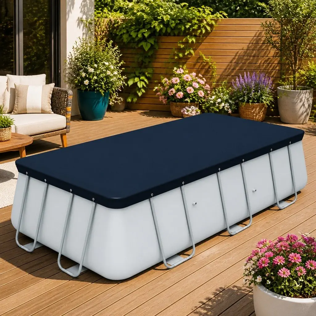 Above Ground Swimming Pool Cover PVC 3.96x1.85m Multicolour