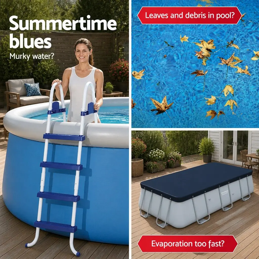 Above Ground Swimming Pool Cover PVC 3.96x1.85m Multicolour