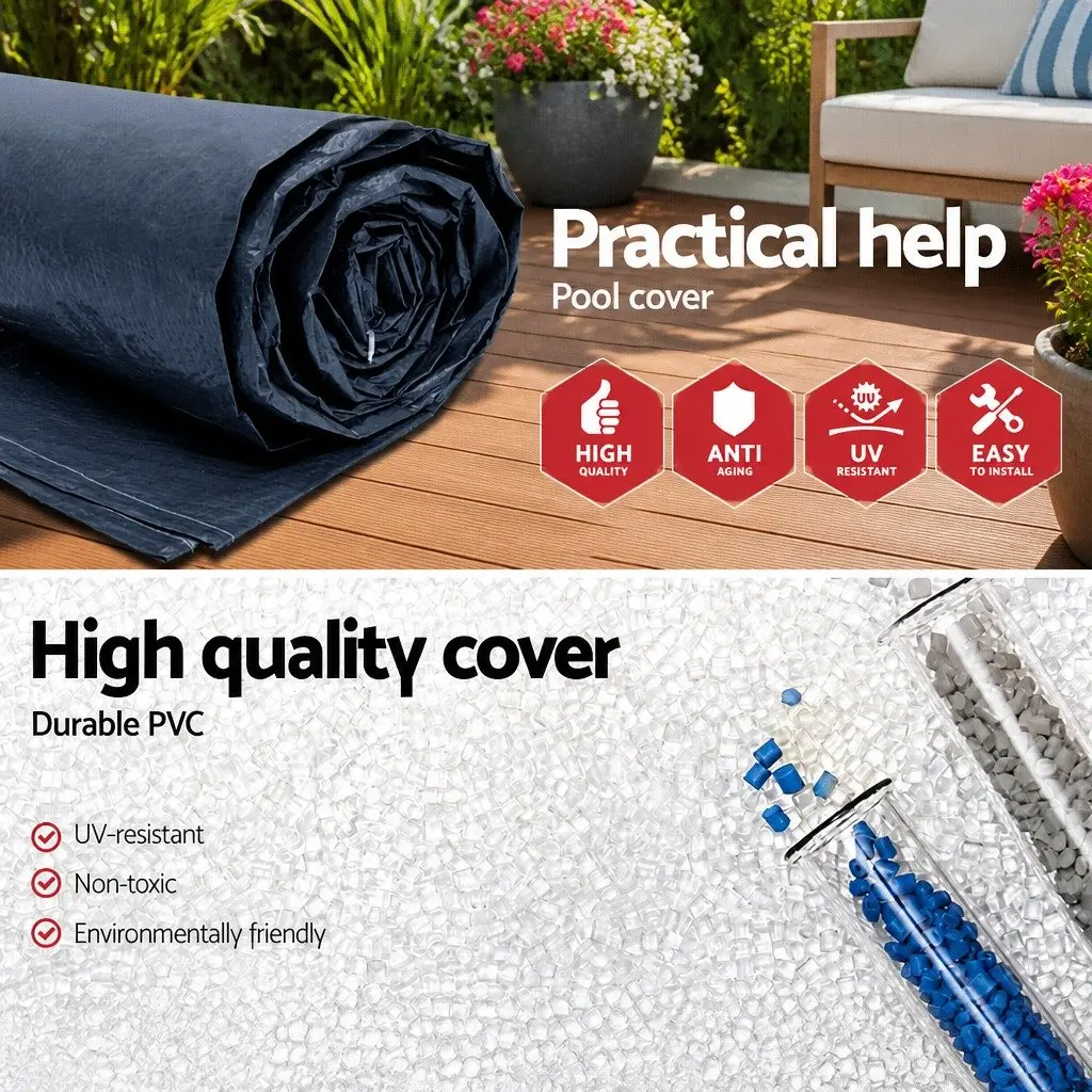Above Ground Swimming Pool Cover PVC 3.96x1.85m Multicolour