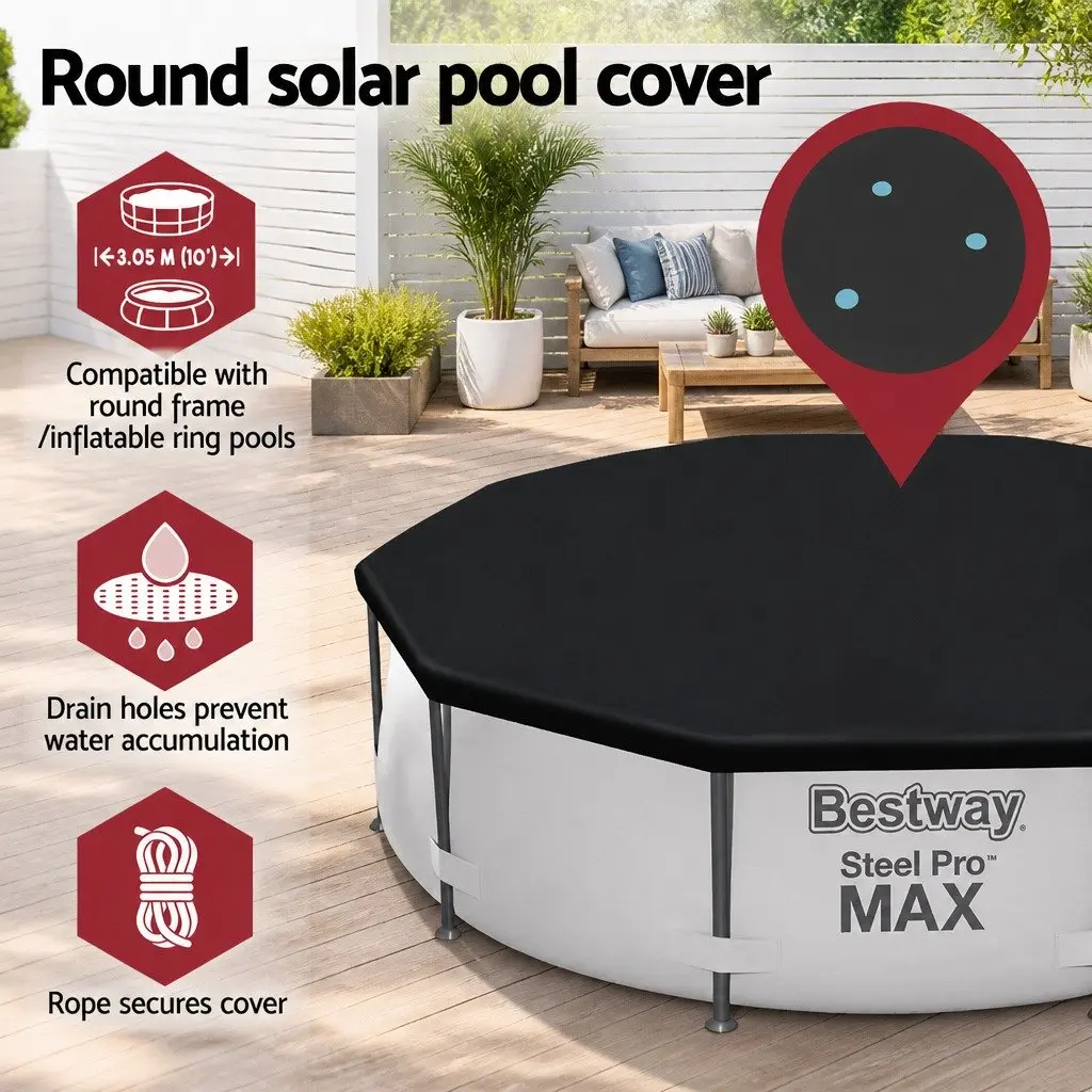Round Pool Cover 3.05m for Above Ground Pools