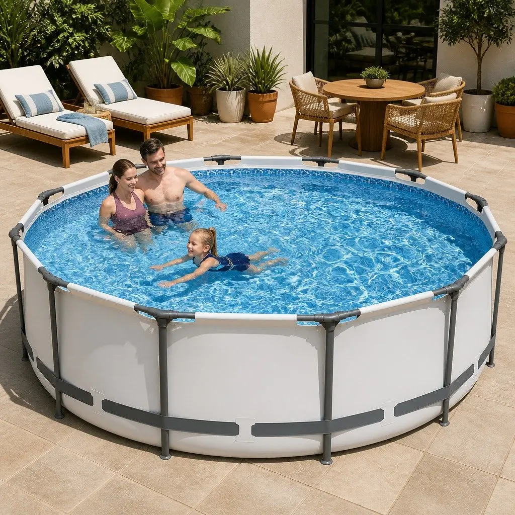 Steel Frame Round Above Ground Swimming Pool 366cm