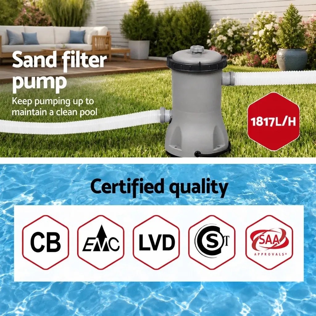 Above Ground Pool with Filter Pump and Accessories