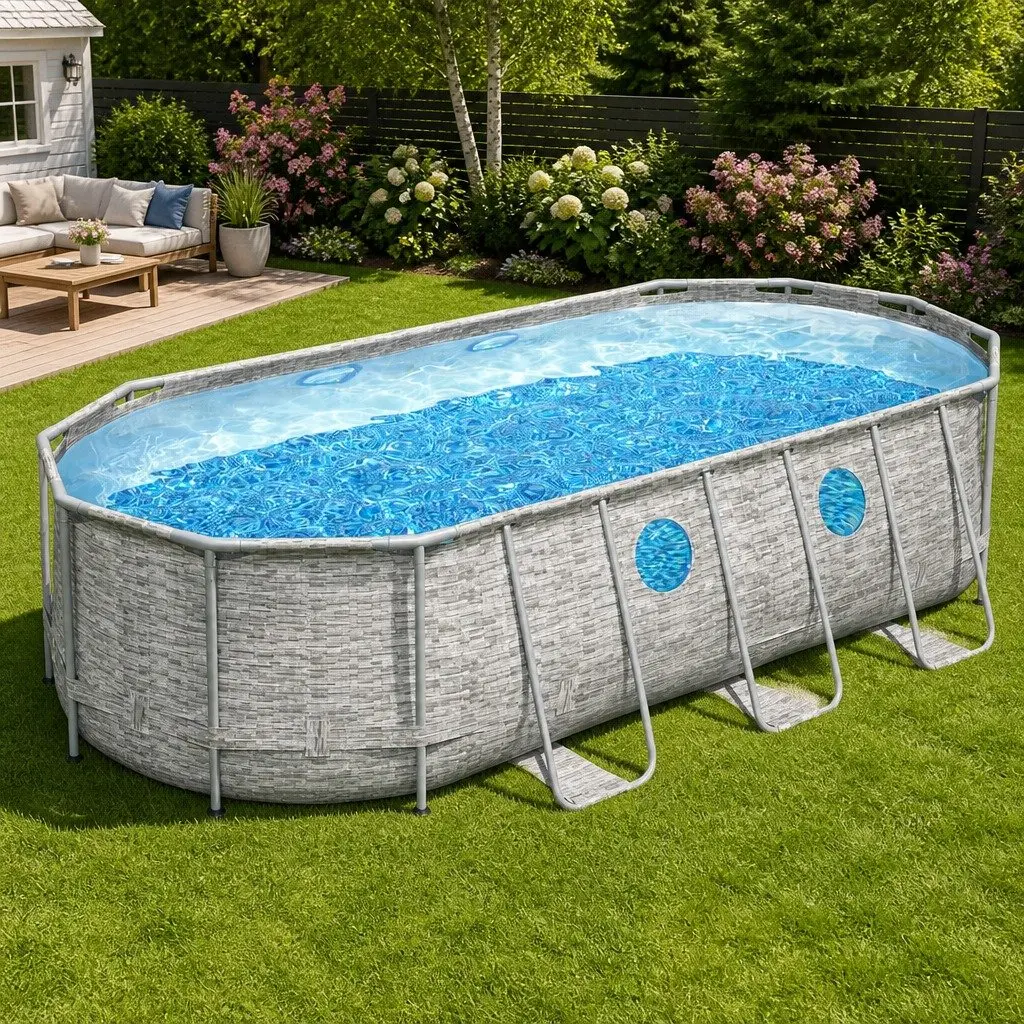 Above Ground Pool with Steel Frame and Filter Pump
