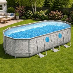 Durable Above Ground Pool with Steel Frame and Filter Pump