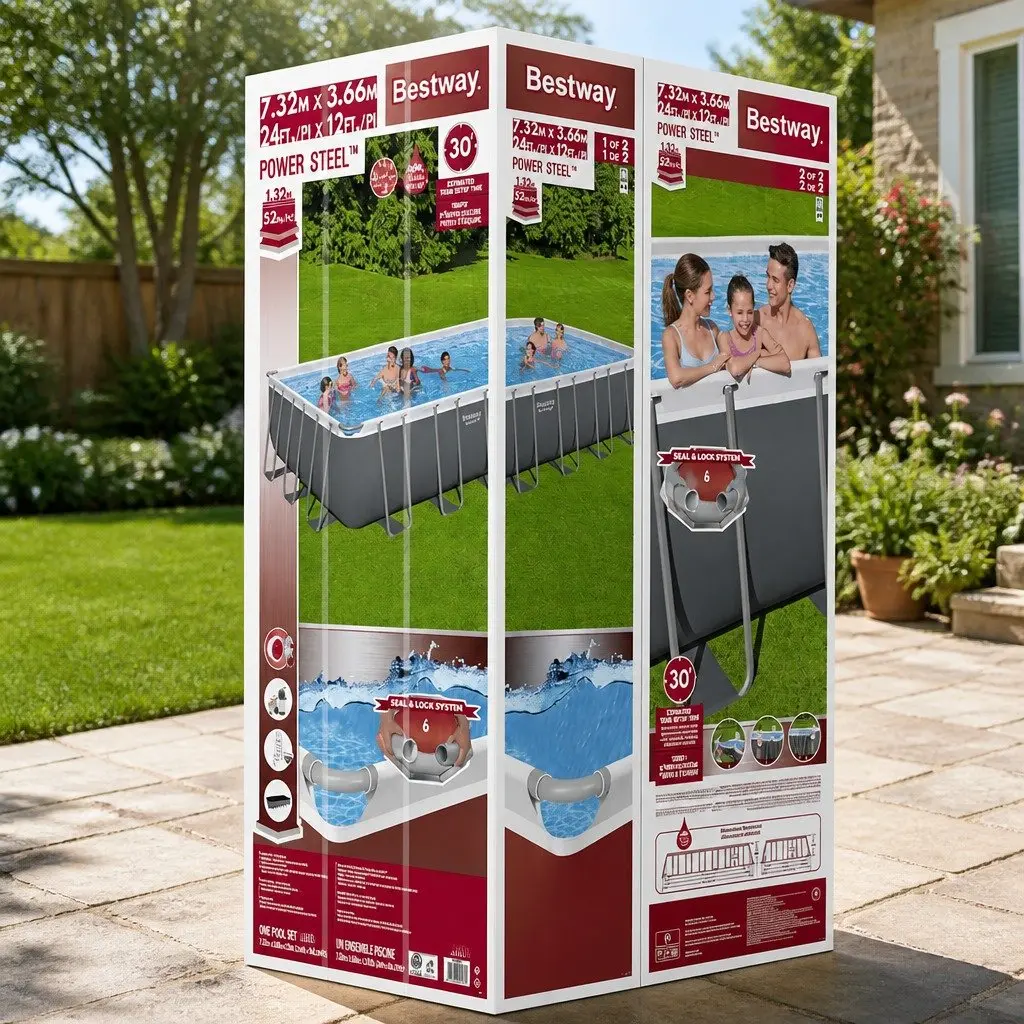 Above Ground Swimming Pool 732x366x132cm