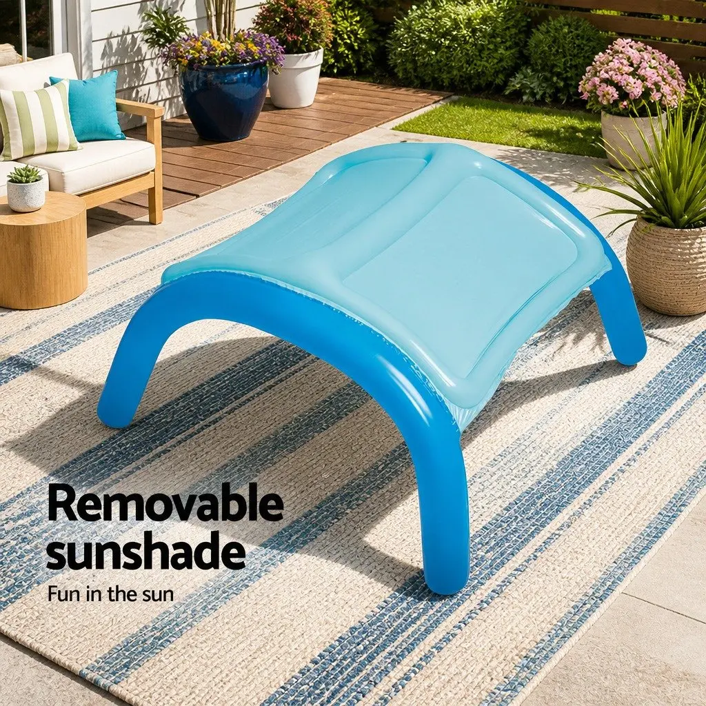 Kids Inflatable Swimming Pool with Canopy 140x140cm