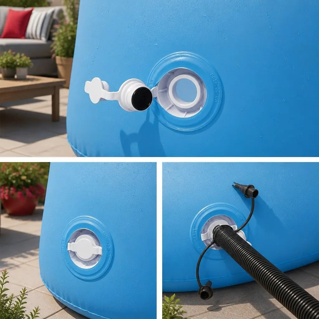 Inflatable Kids Swimming Pool 262x157x46cm