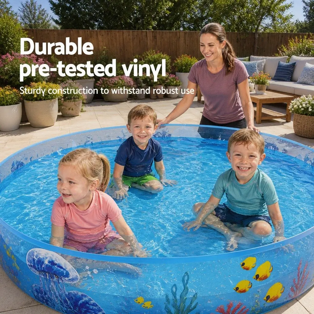 Kids Swimming Pool Rigid PVC 183cm Colorful Undersea Play