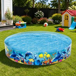 Colorful Rigid Above Ground Kids Swimming Pool 244cm