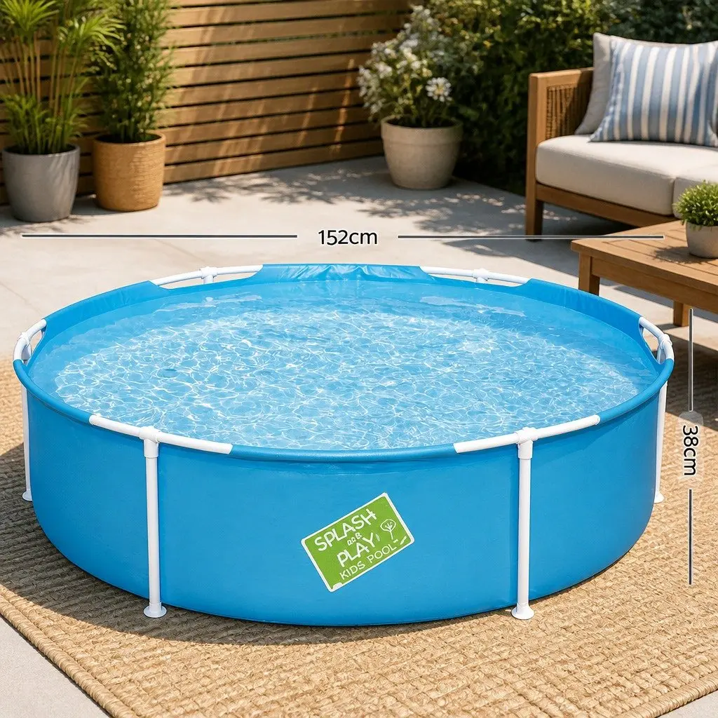 Kids Round Swimming Pool 152cm Steel Frame