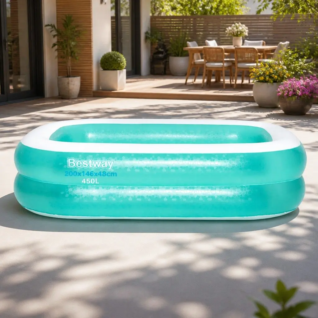 Inflatable Kids Swimming Pool 200x146x48cm