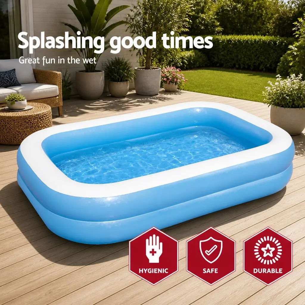 Inflatable Kids Above Ground Pool 262x175x51cm