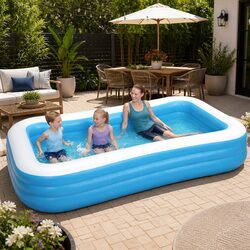 High-Quality Inflatable Kids Swimming Pool 305x183x56cm