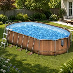 Luxury Steel Frame Swimming Pool with Massage Jets