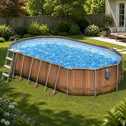 Luxury Steel Frame Swimming Pool with Massage Jets