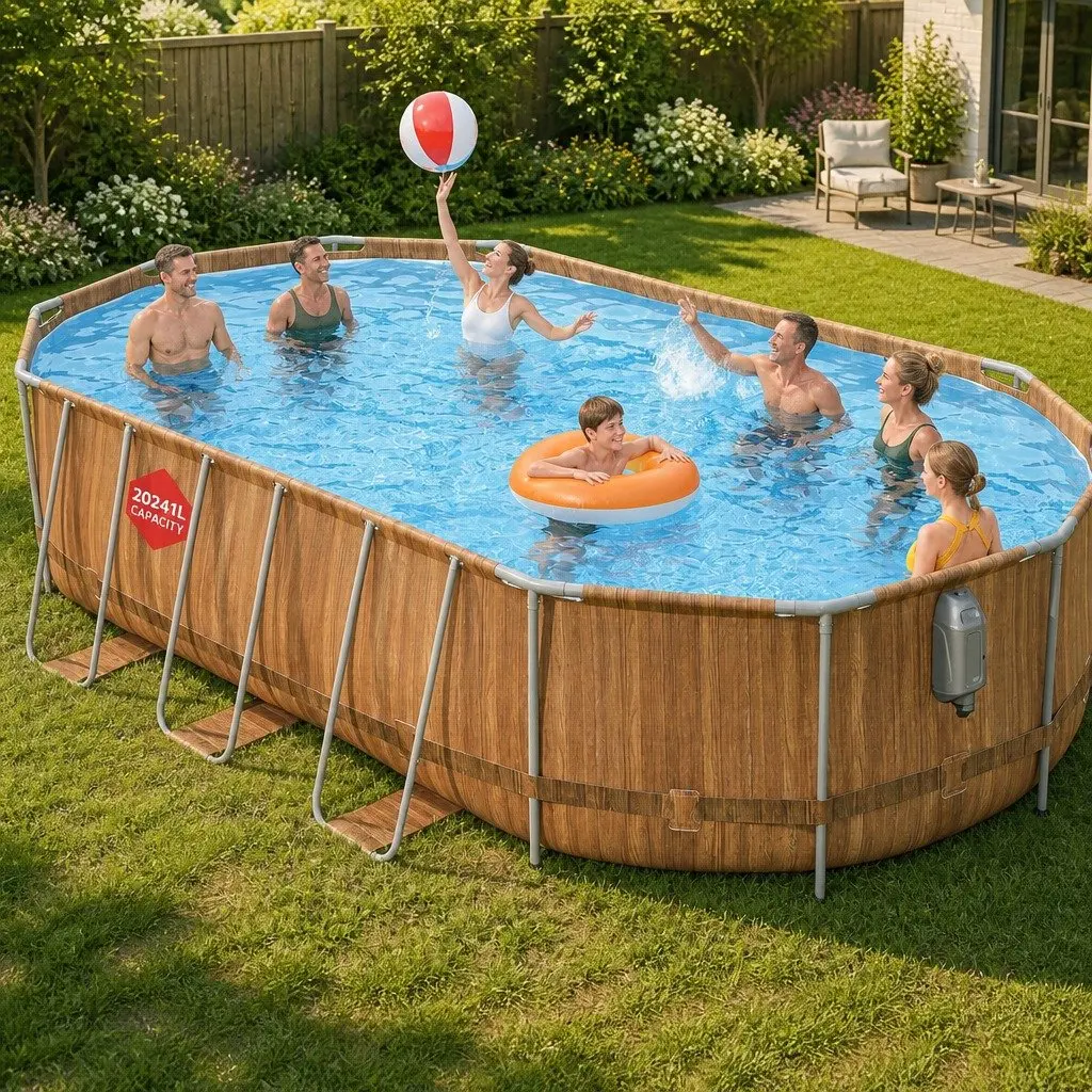 Steel Frame Swimming Pool with Massage Jets