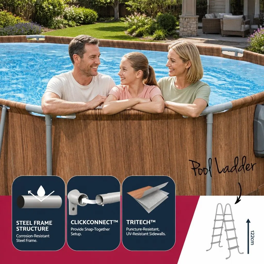 Steel Frame Swimming Pool with Massage Jets