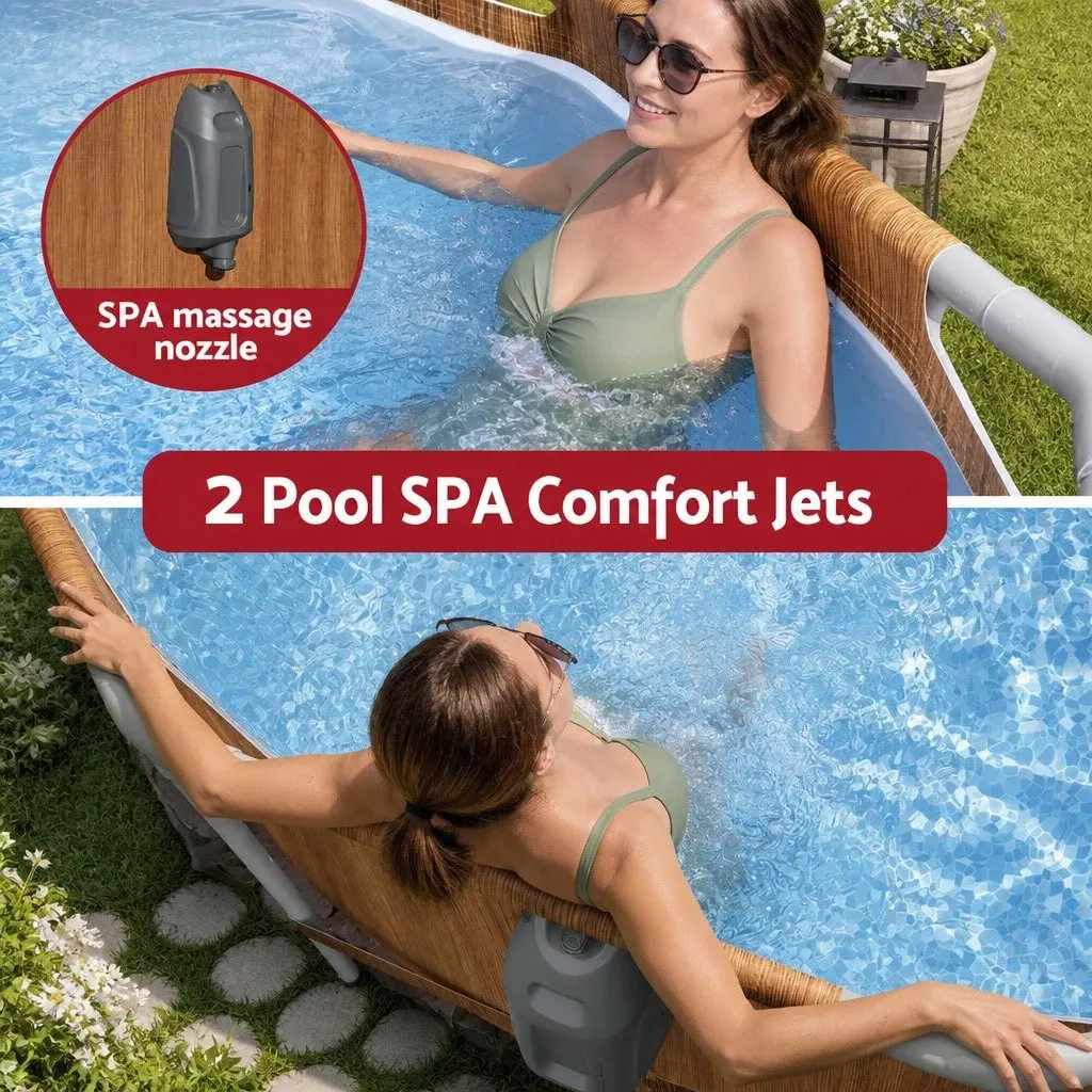 Steel Frame Swimming Pool with Massage Jets
