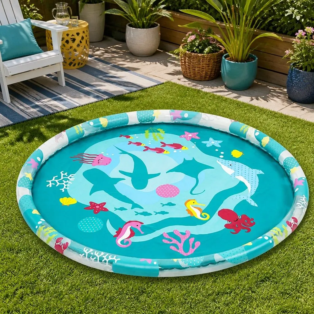 Inflatable Splash Pad for Kids, 165cm