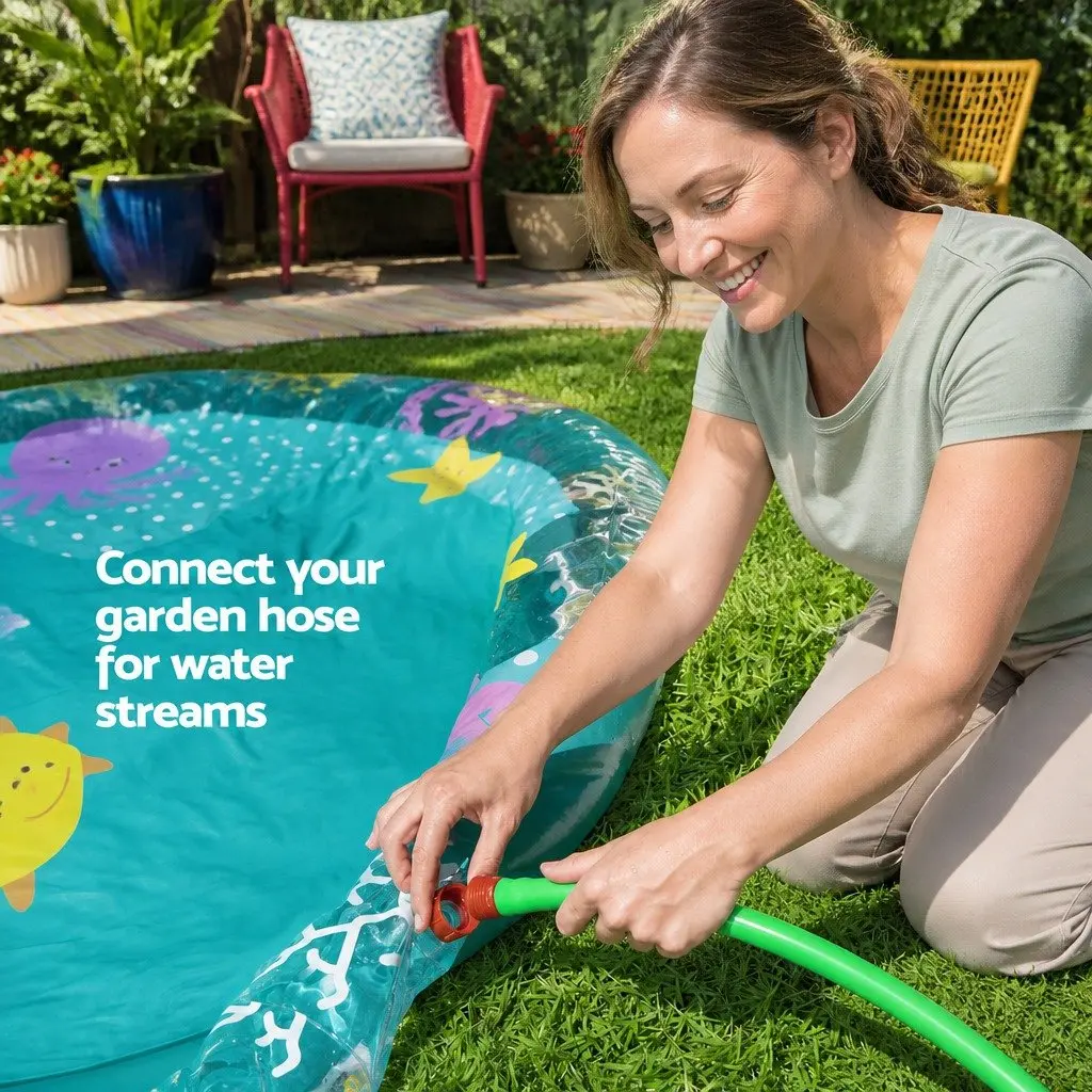 Inflatable Splash Pad for Kids, 165cm
