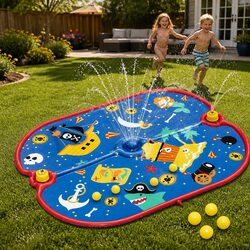 170cm Kids Splash Pad Pool with Fountain Effect