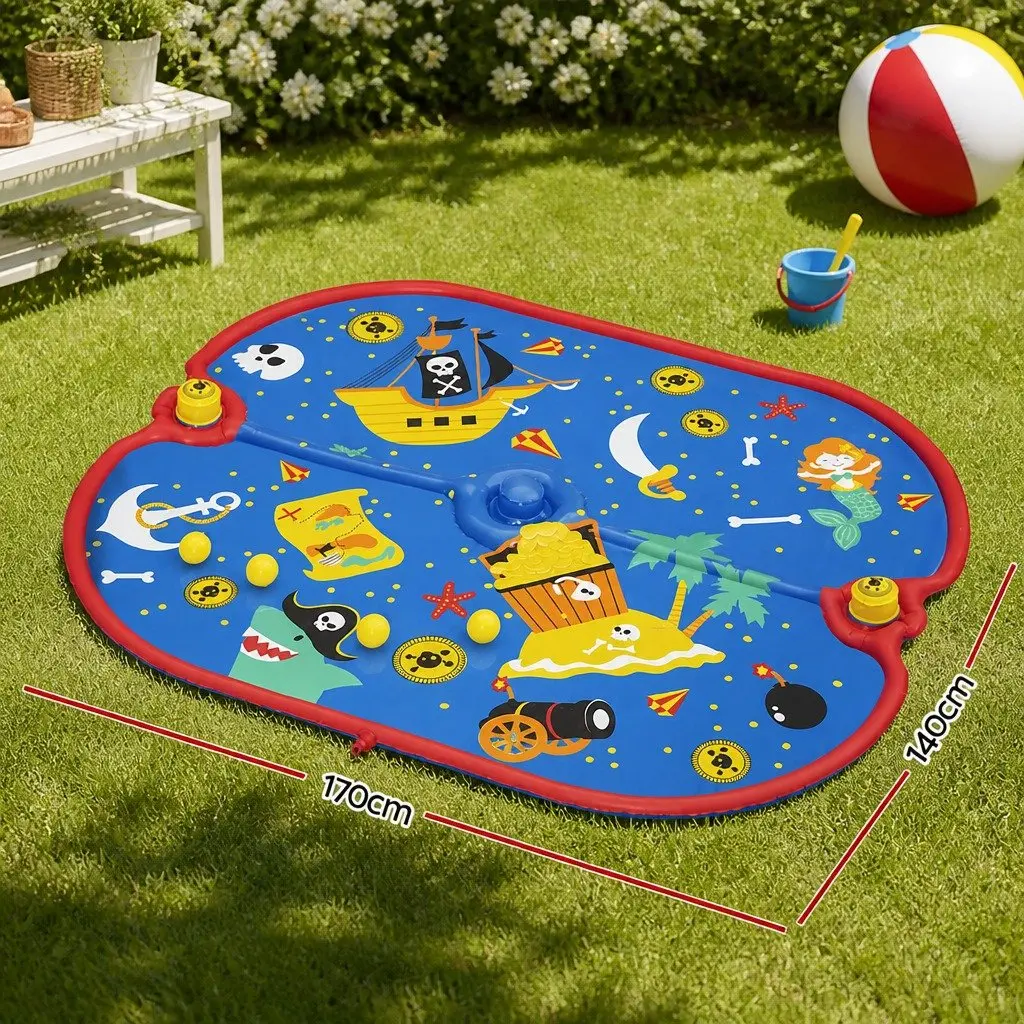 Splash Pad Pool Water Sprinkler Spray Play Mat PVC 170cm Multicolour