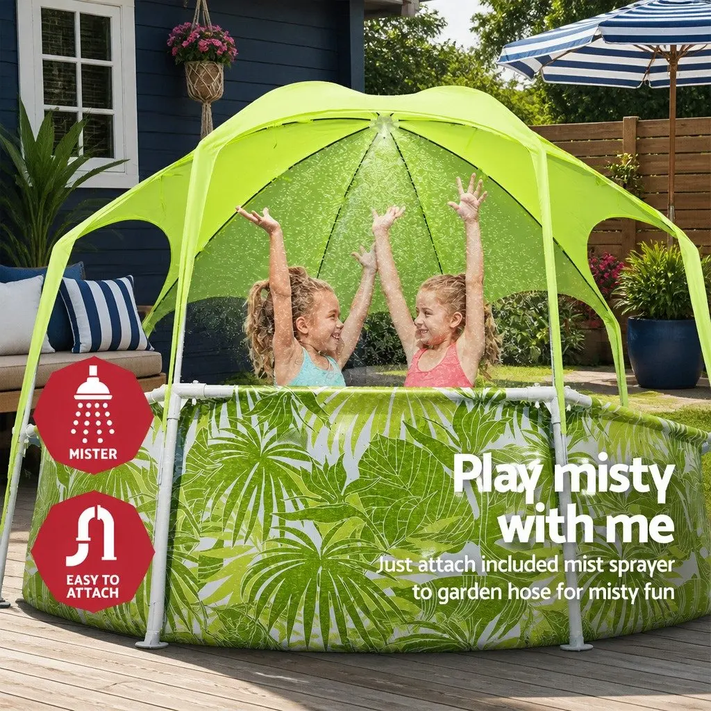 Above Ground Swimming Pool Steel Frame 244x51cm Green