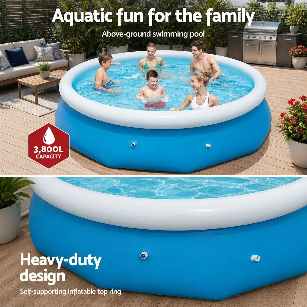 Above Ground Round Inflatable Pool 305cm x 76cm