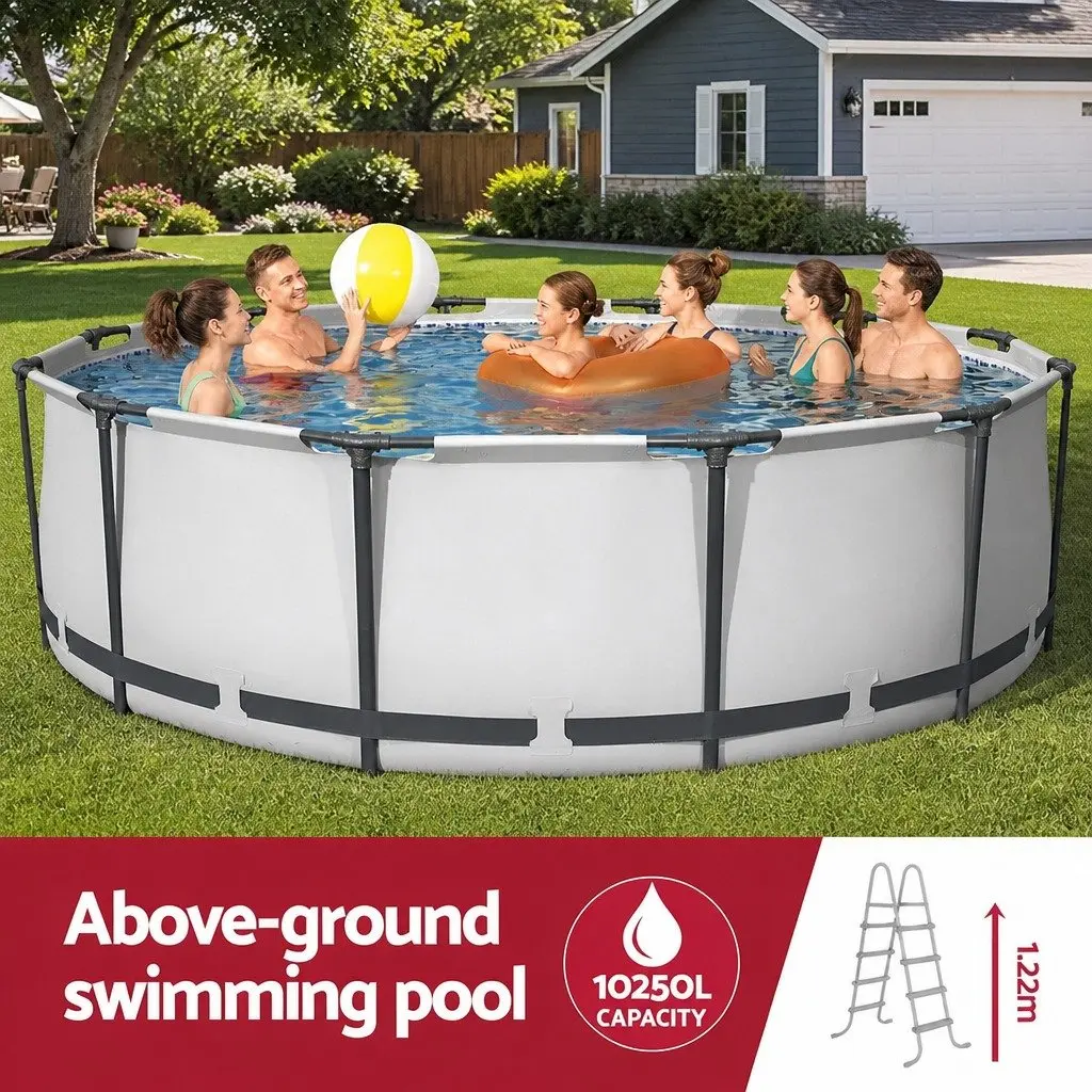 Above Ground Swimming Pool with Steel Frame