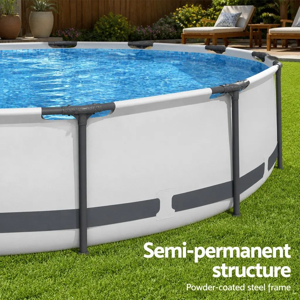 Above Ground Swimming Pool with Steel Frame