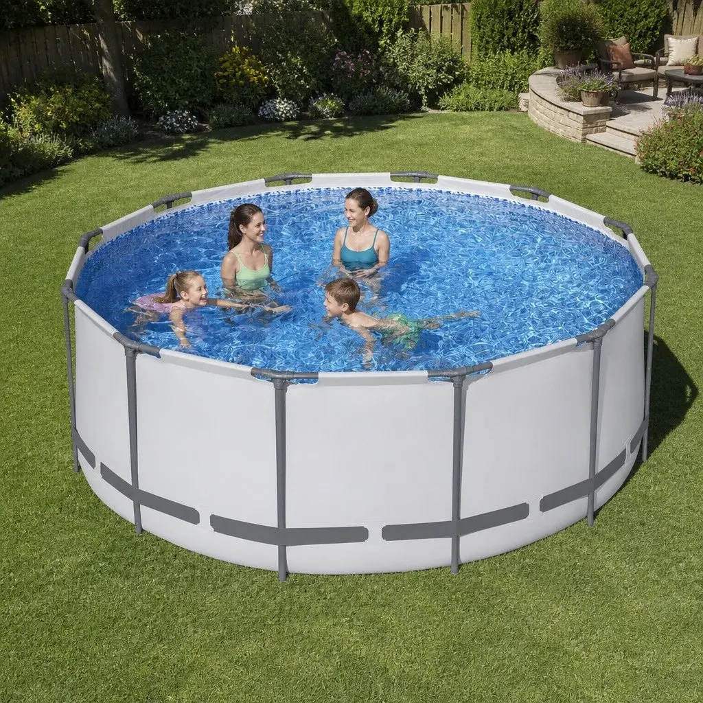 Above Ground Swimming Pool with Steel Frame