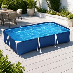 Durable 300x201x66cm Above Ground Steel Frame Pool