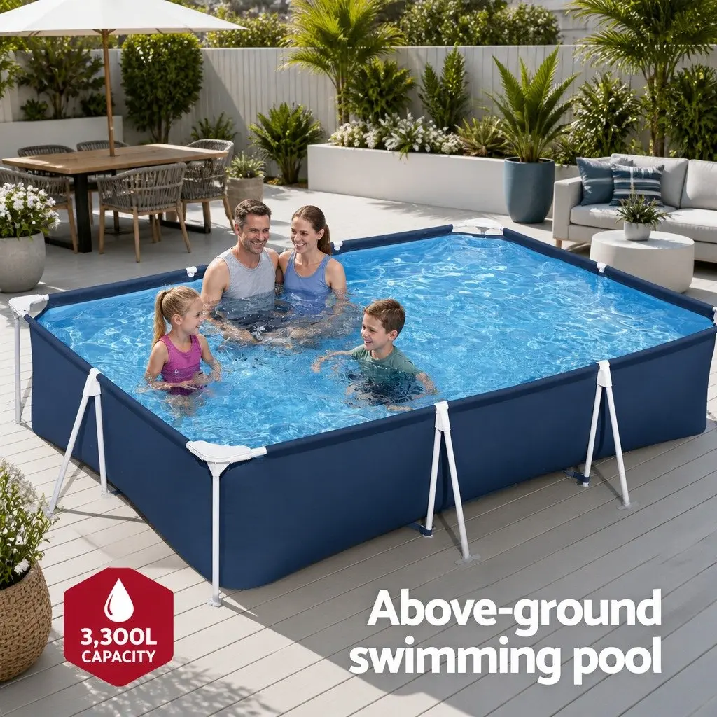 300x201x66cm Above Ground Steel Frame Pool