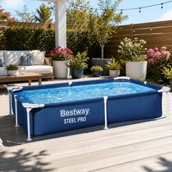 Steel Frame Above Ground Swimming Pool 221x150x43cm