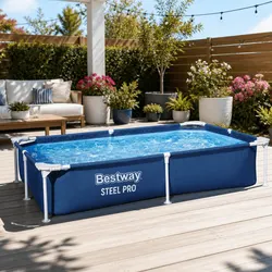 Steel Frame Above Ground Swimming Pool 221x150x43cm