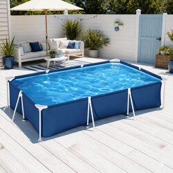 Durable Above Ground Swimming Pool 300x201x66cm with Filter Pump