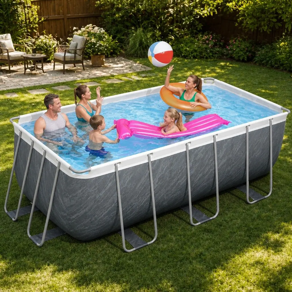 Steel Frame Above Ground Pool 412x201x122cm