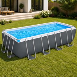 Steel Frame Above Ground Swimming Pool 488x244cm