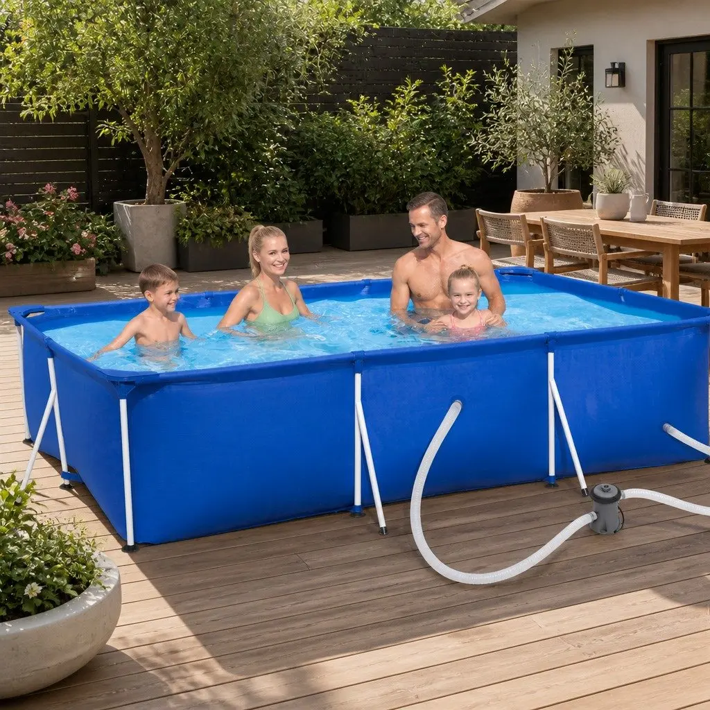 Steel Frame Above Ground Pool with Filter Pump