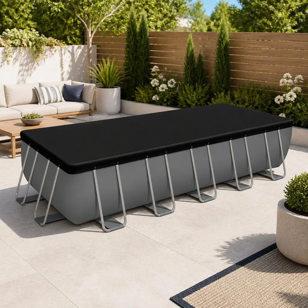 Above Ground Swimming Pool Steel Frame 640x274x132cm Grey