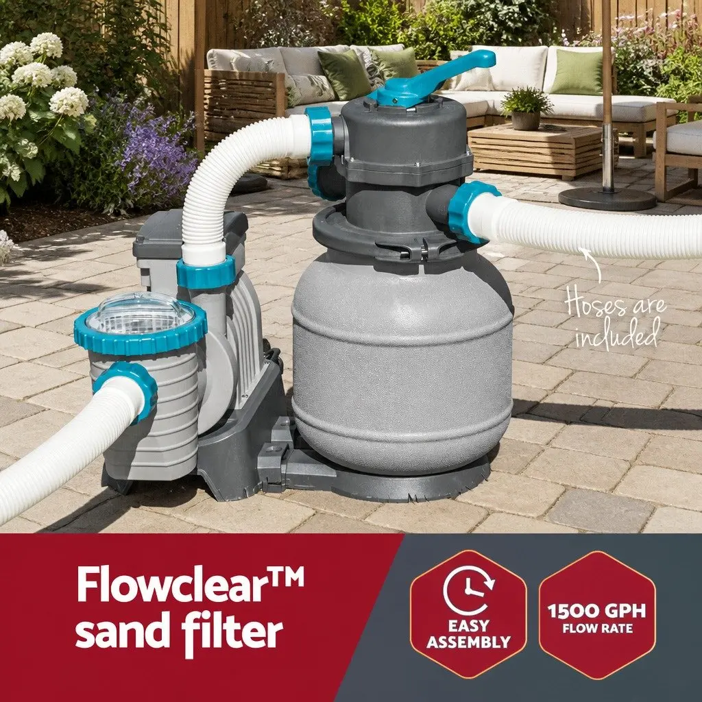1500GPH Pool Sand Filter Pump for Above Ground Use