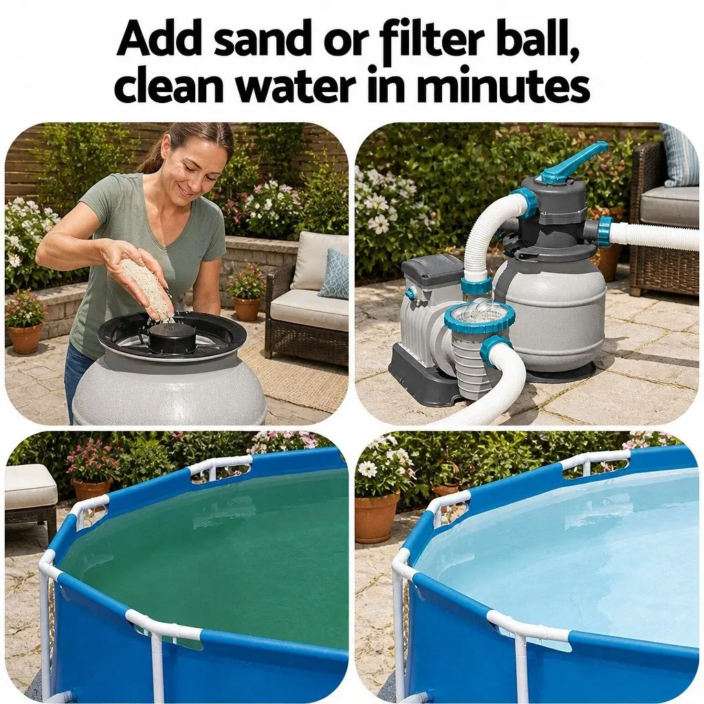 1500GPH Pool Sand Filter Pump for Above Ground Use
