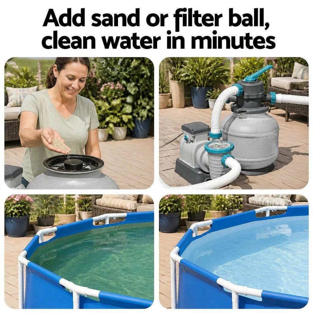 Above Ground Pool Sand Filter Pump 2200GPH Flowclear