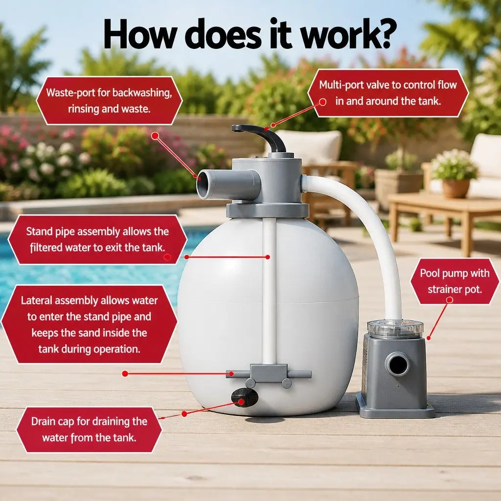 Sand Filter Pool Pump for Above Ground Pools